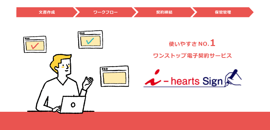 【使いやすさNo.1】電子契約システム i-heartsサイン